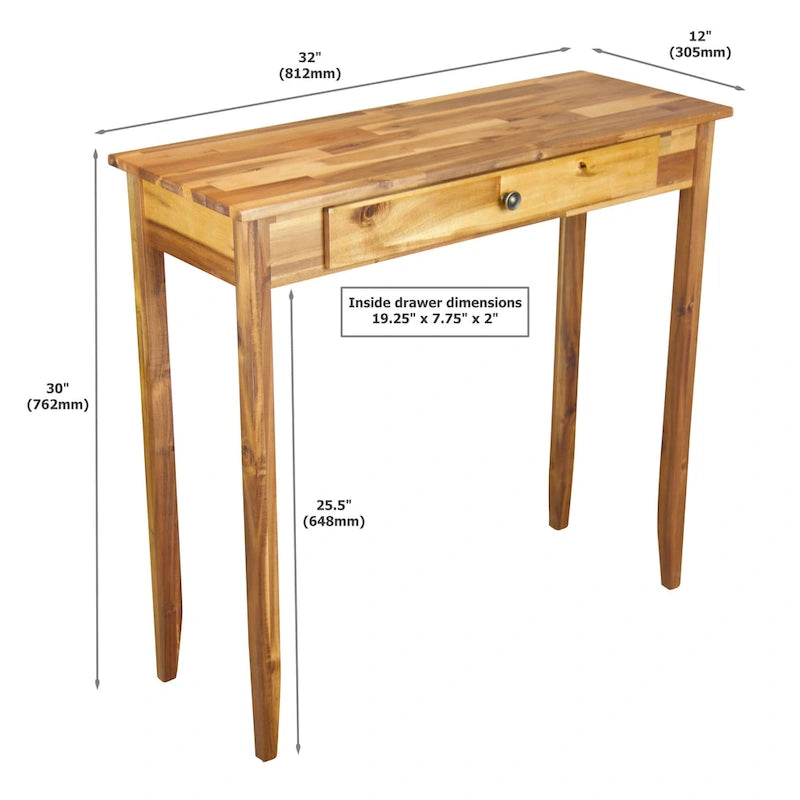 Console avec tiroir(s) en bois massif