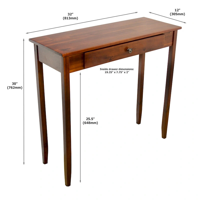 Console avec tiroir(s) en bois massif