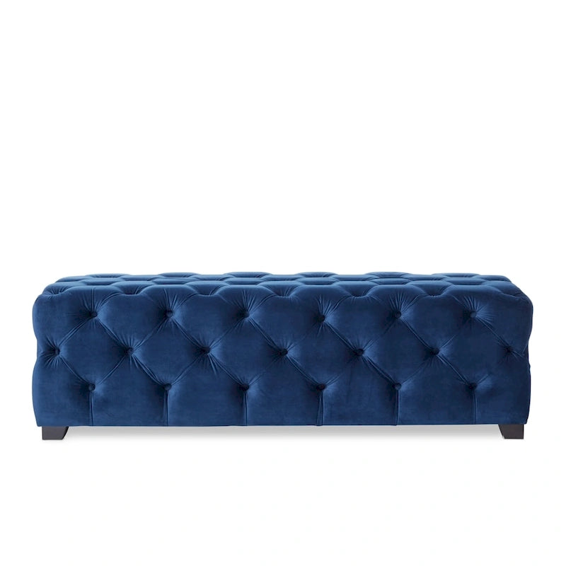 Banc ottoman en velours capitonné Glam