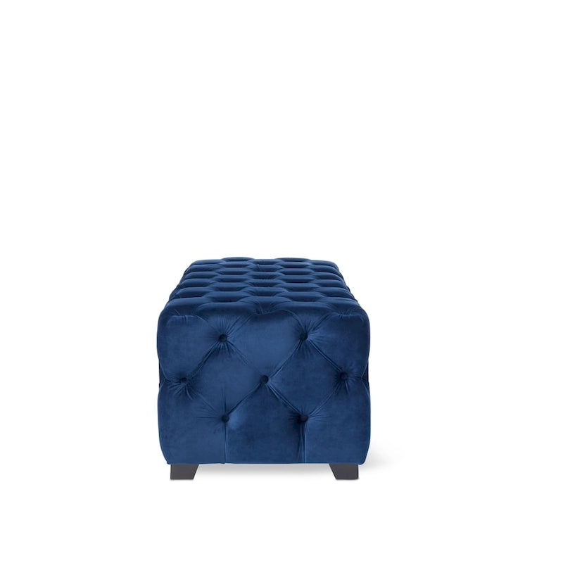 Banc ottoman en velours capitonné Glam