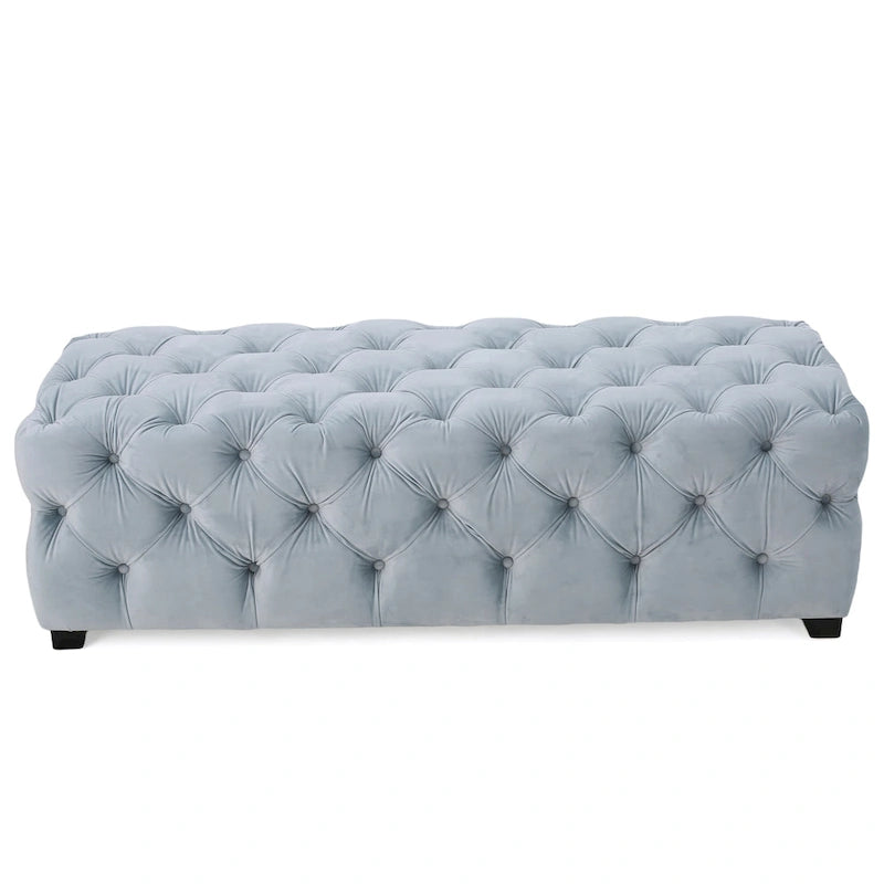 Banc ottoman en velours capitonné Glam