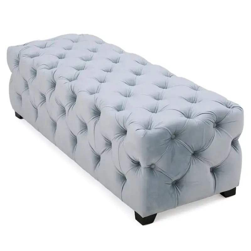 Banc ottoman en velours capitonné Glam