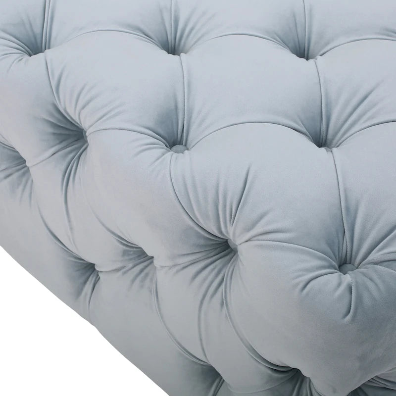Banc ottoman en velours capitonné Glam