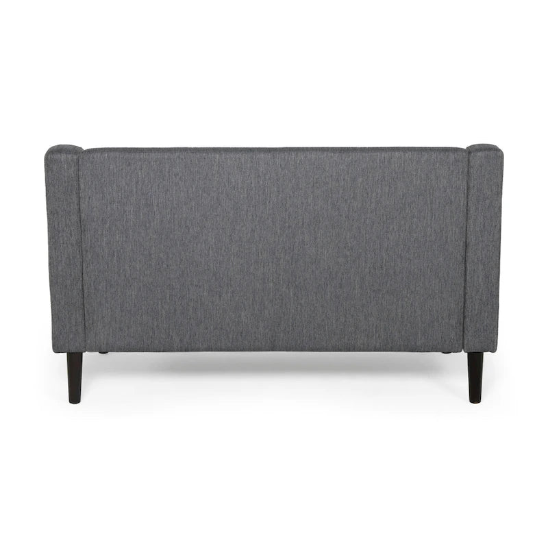 Causeuse en tissu contemporaine avec surpiqûres touffetées gaufrées
