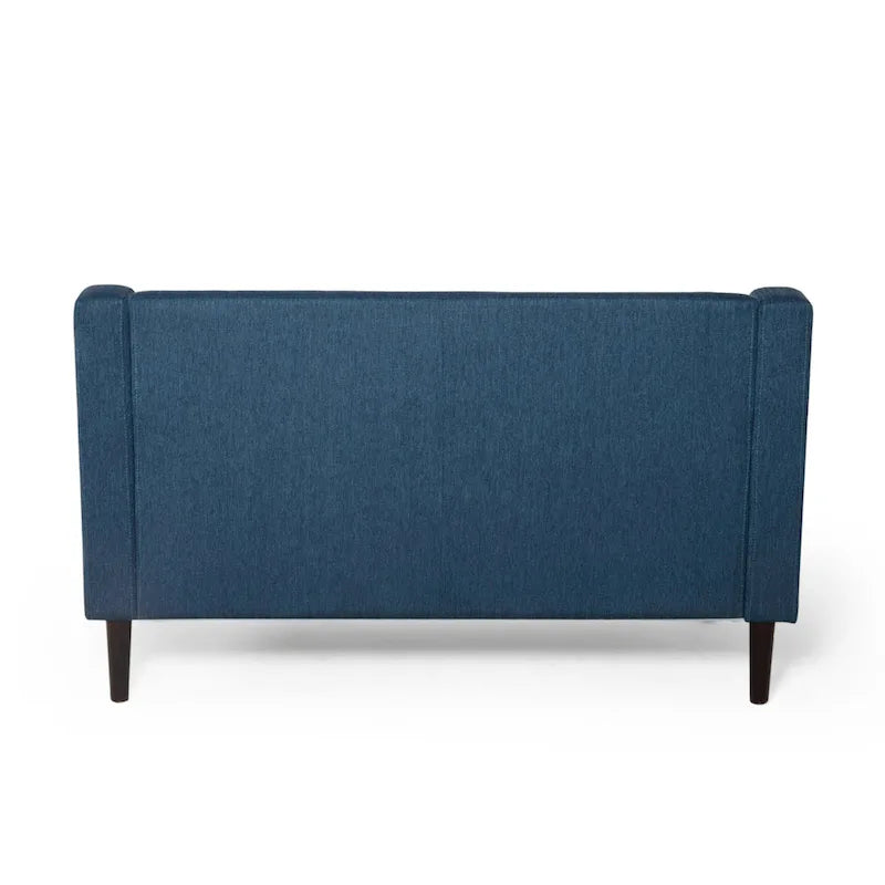 Causeuse en tissu contemporaine avec surpiqûres touffetées gaufrées
