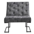 Fauteuil d'appoint en velours capitonné