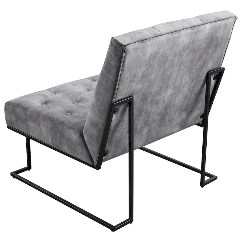 Fauteuil d'appoint en velours capitonné