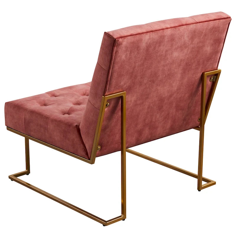Fauteuil d'appoint en velours capitonné