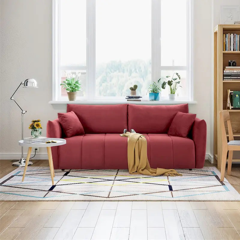 Canapé 3 places moelleux Mid-Century Modern pour salon, appartement, salle de détente, chambre