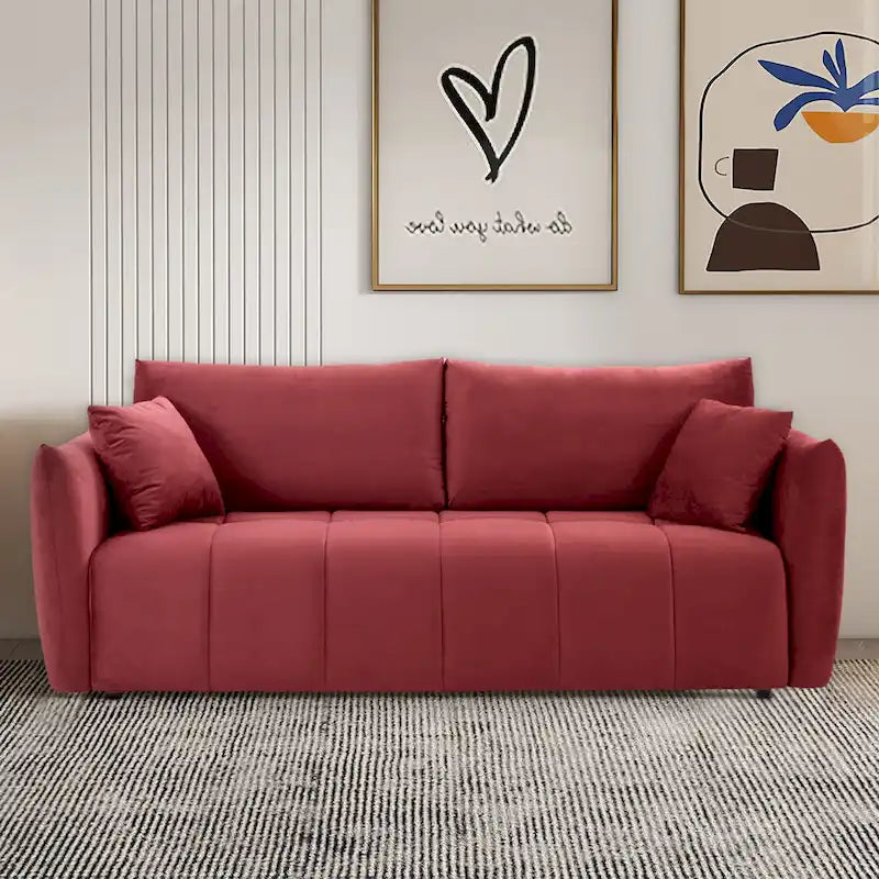 Canapé 3 places moelleux Mid-Century Modern pour salon, appartement, salle de détente, chambre
