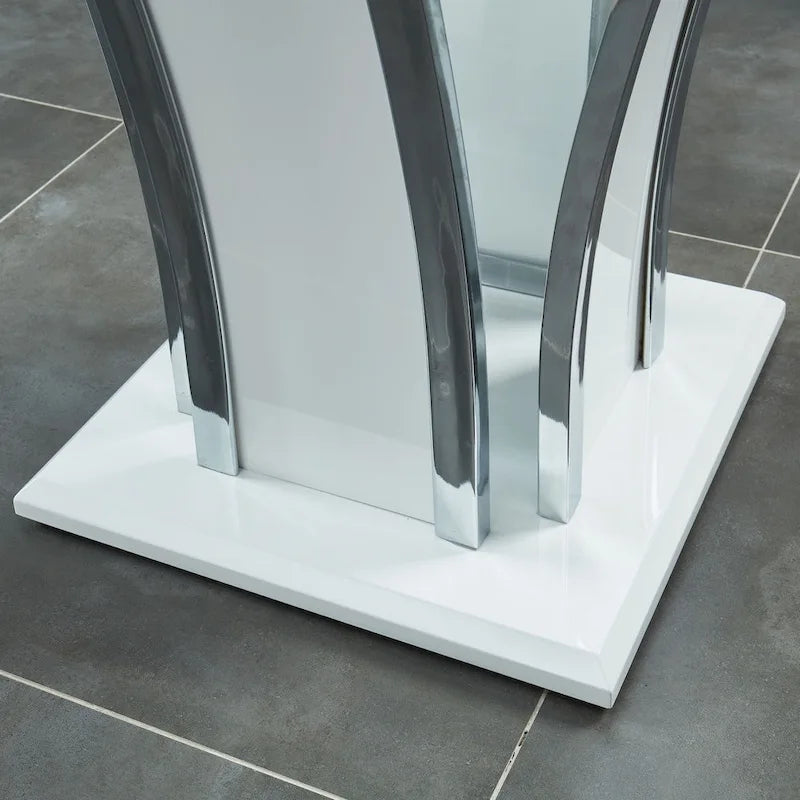 Ensemble de 2 tables d'appoint modernes à plateau en verre