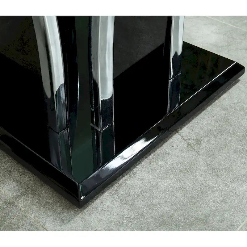 Ensemble de 2 tables d'appoint modernes à plateau en verre