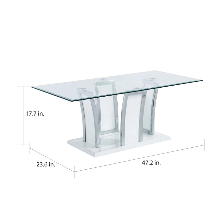 Ensemble de 2 tables d'appoint modernes à plateau en verre