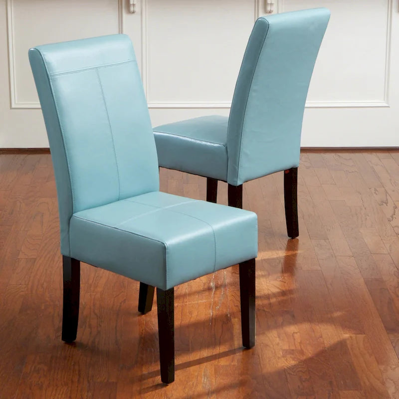 Chaises de salle à manger capitonnées à surpiqûre en T, lot de 2