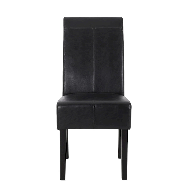 Chaises de salle à manger capitonnées à surpiqûre en T, lot de 2
