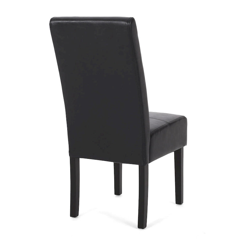 Chaises de salle à manger capitonnées à surpiqûre en T, lot de 2