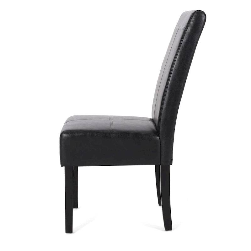 Chaises de salle à manger capitonnées à surpiqûre en T, lot de 2