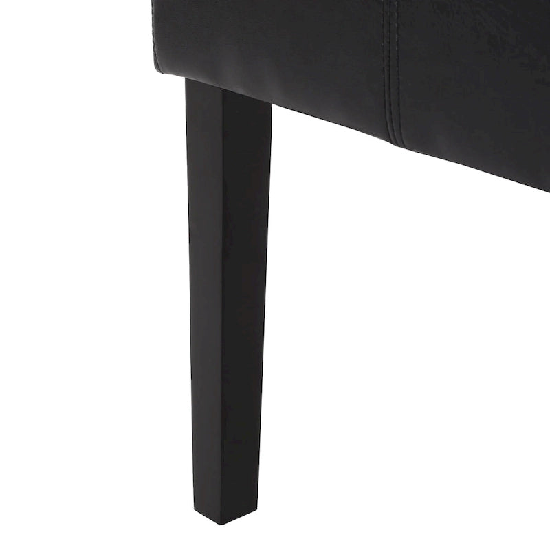 Chaises de salle à manger capitonnées à surpiqûre en T, lot de 2