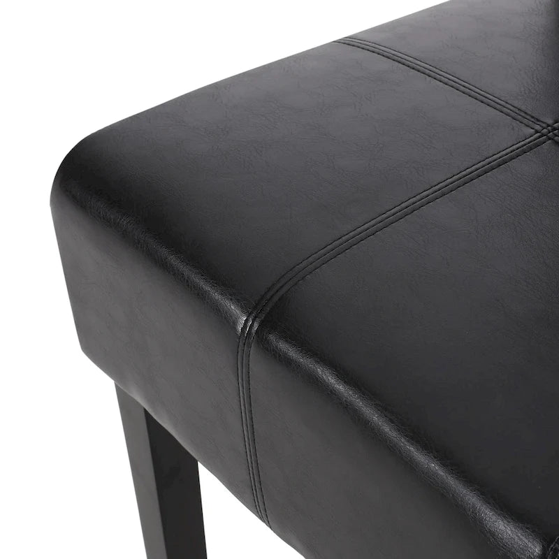 Chaises de salle à manger capitonnées à surpiqûre en T, lot de 2
