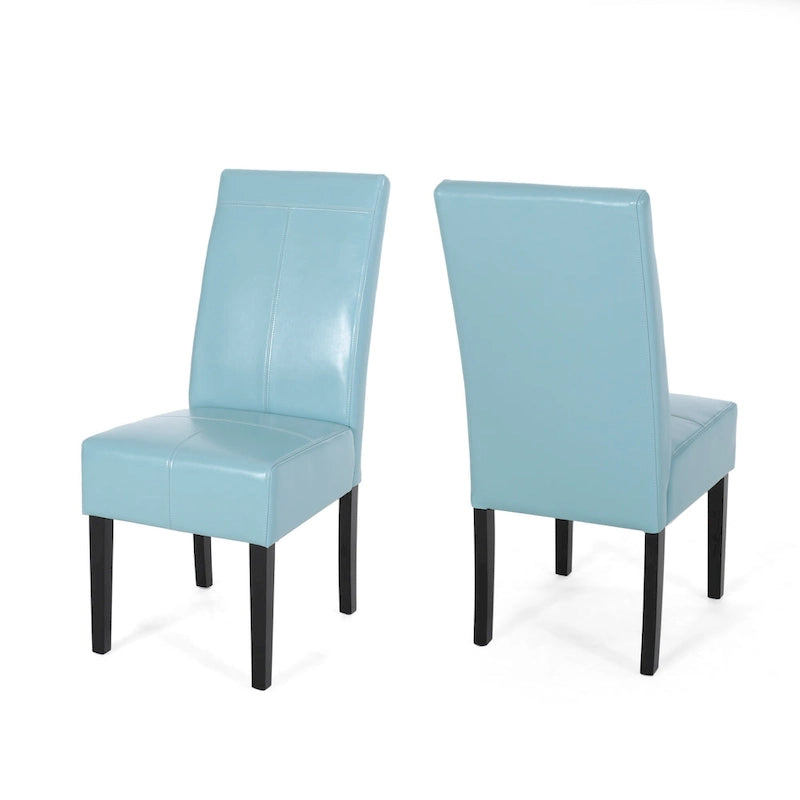 Chaises de salle à manger capitonnées à surpiqûre en T, lot de 2