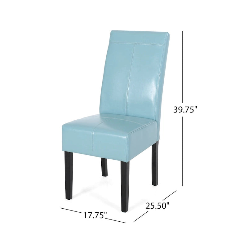 Chaises de salle à manger capitonnées à surpiqûre en T, lot de 2