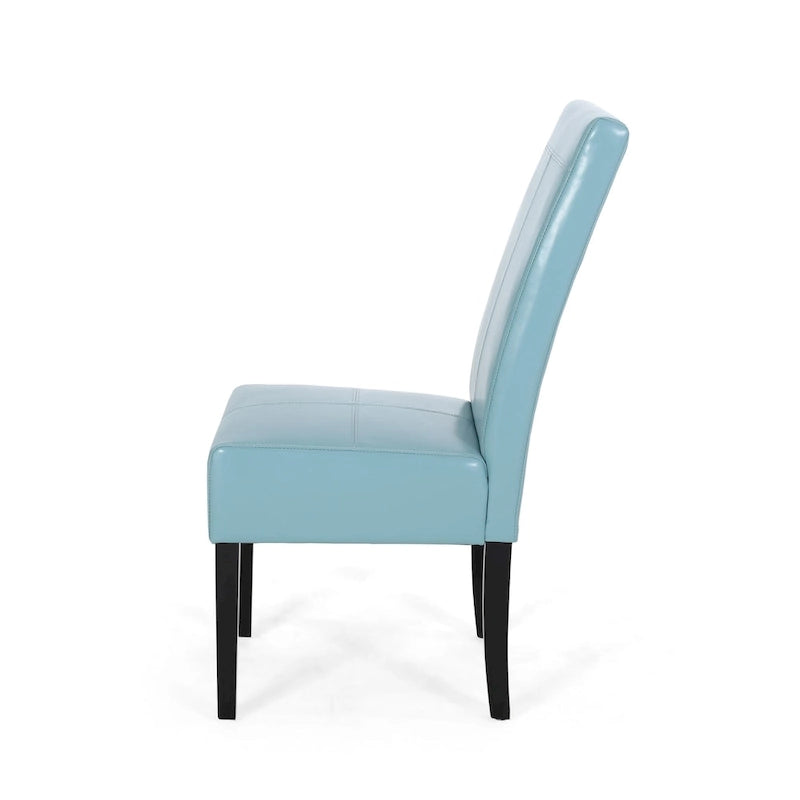 Chaises de salle à manger capitonnées à surpiqûre en T, lot de 2