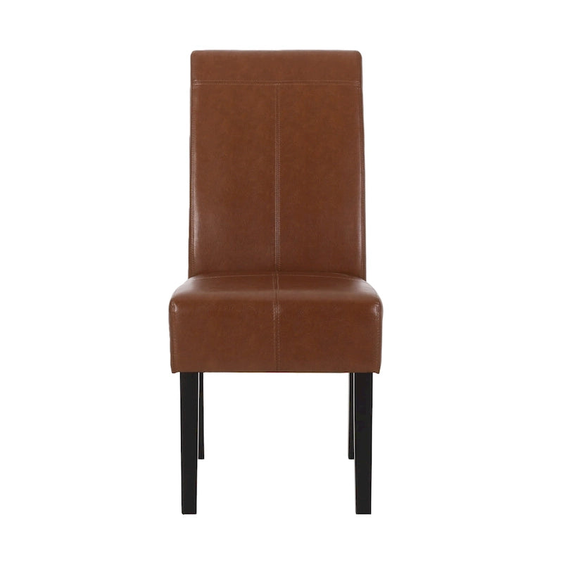 Chaises de salle à manger capitonnées à surpiqûre en T, lot de 2
