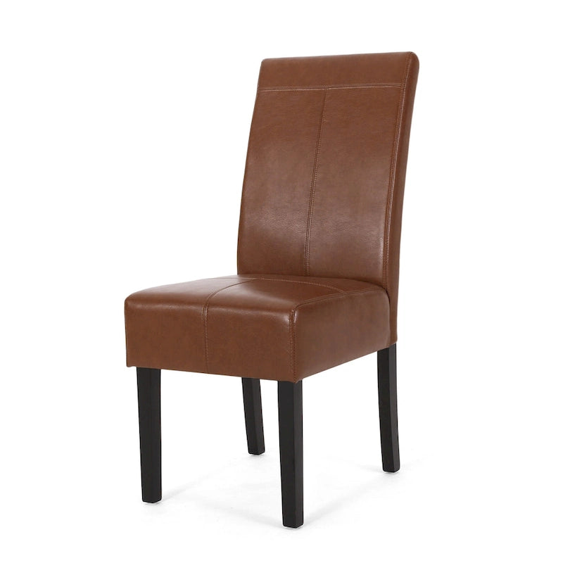 Chaises de salle à manger capitonnées à surpiqûre en T, lot de 2