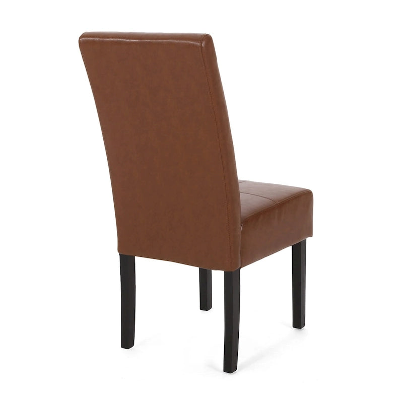 Chaises de salle à manger capitonnées à surpiqûre en T, lot de 2