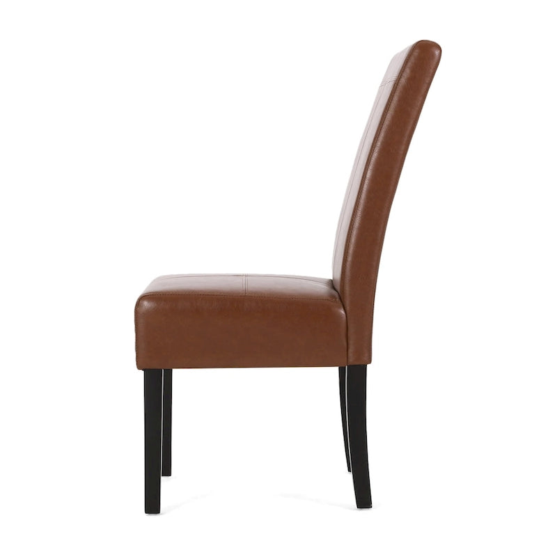 Chaises de salle à manger capitonnées à surpiqûre en T, lot de 2