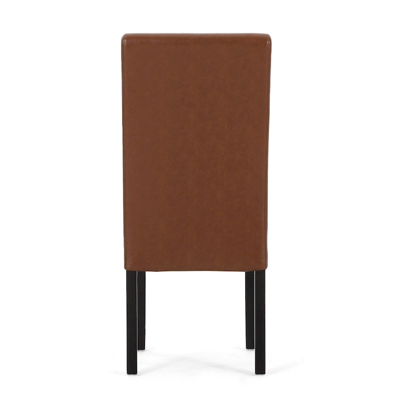 Chaises de salle à manger capitonnées à surpiqûre en T, lot de 2