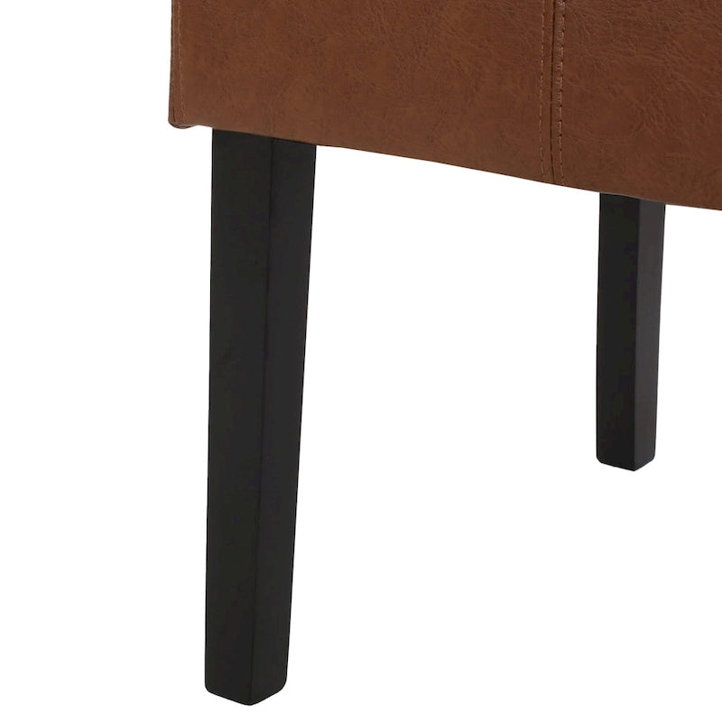 Chaises de salle à manger capitonnées à surpiqûre en T, lot de 2