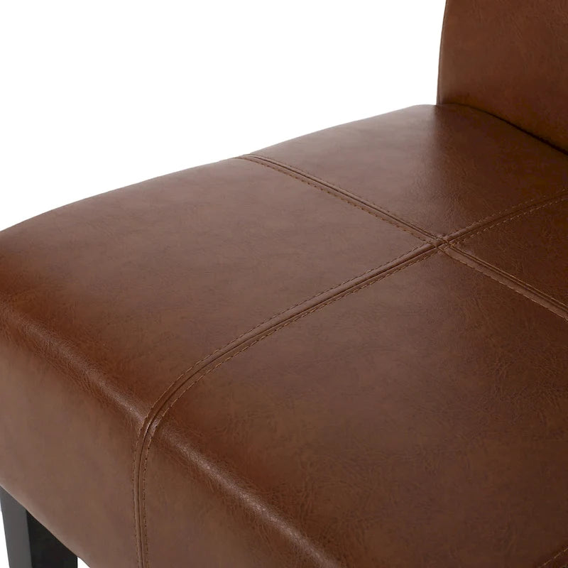 Chaises de salle à manger capitonnées à surpiqûre en T, lot de 2
