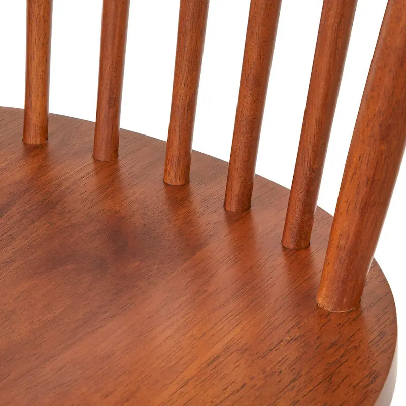 Chaises de salle à manger en bois massif à fuseaux, ensemble de 2 – Plusieurs coloris
