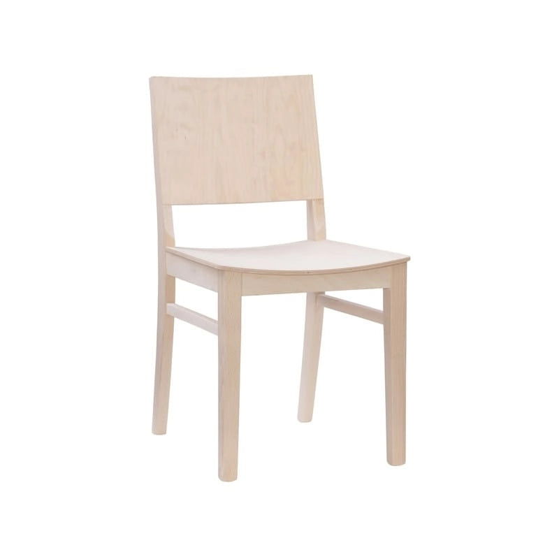 Chaise d'appoint mi-siècle en hêtre massif, lot de 2