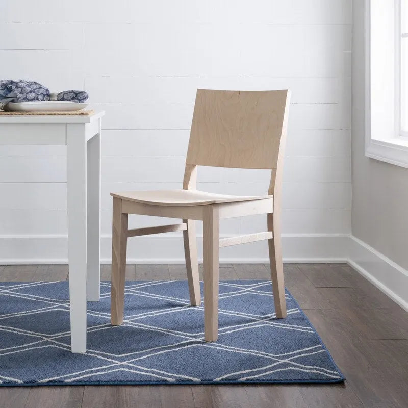 Chaise d'appoint mi-siècle en hêtre massif, lot de 2