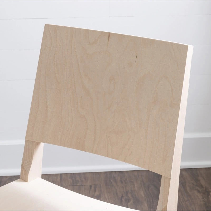 Chaise d'appoint mi-siècle en hêtre massif, lot de 2
