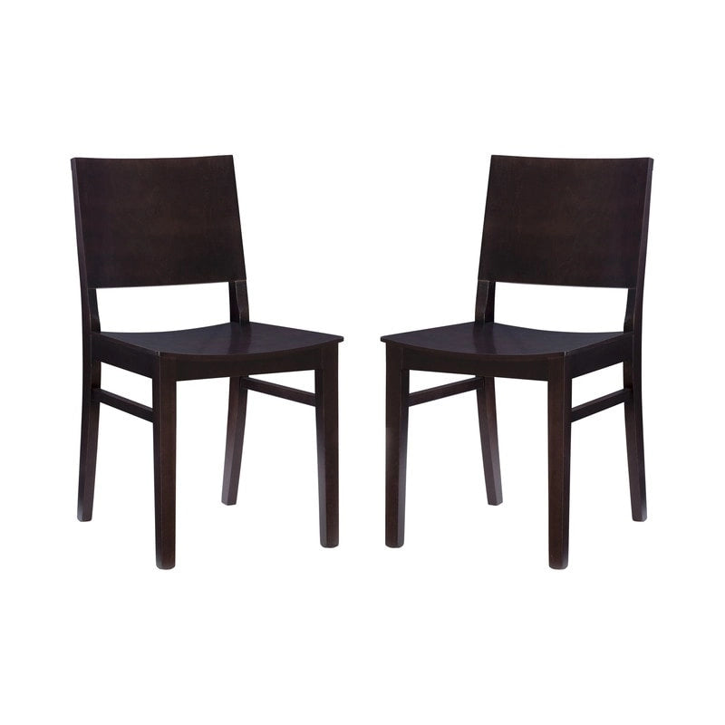 Chaise d'appoint mi-siècle en hêtre massif, lot de 2