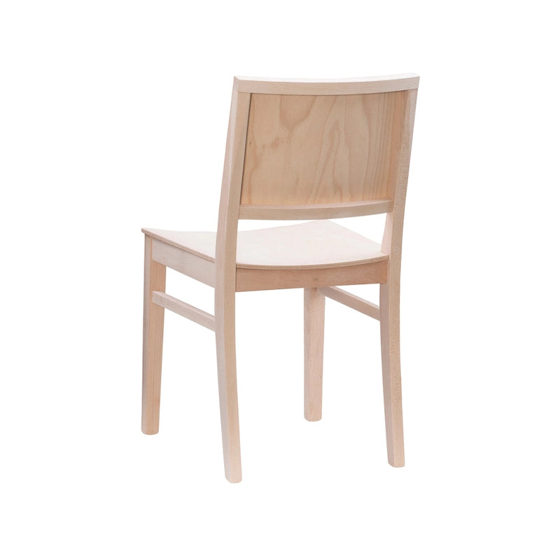 Chaise d'appoint mi-siècle en hêtre massif, lot de 2