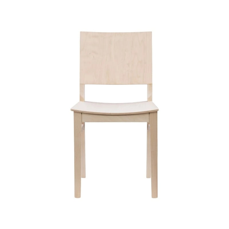Chaise d'appoint mi-siècle en hêtre massif, lot de 2