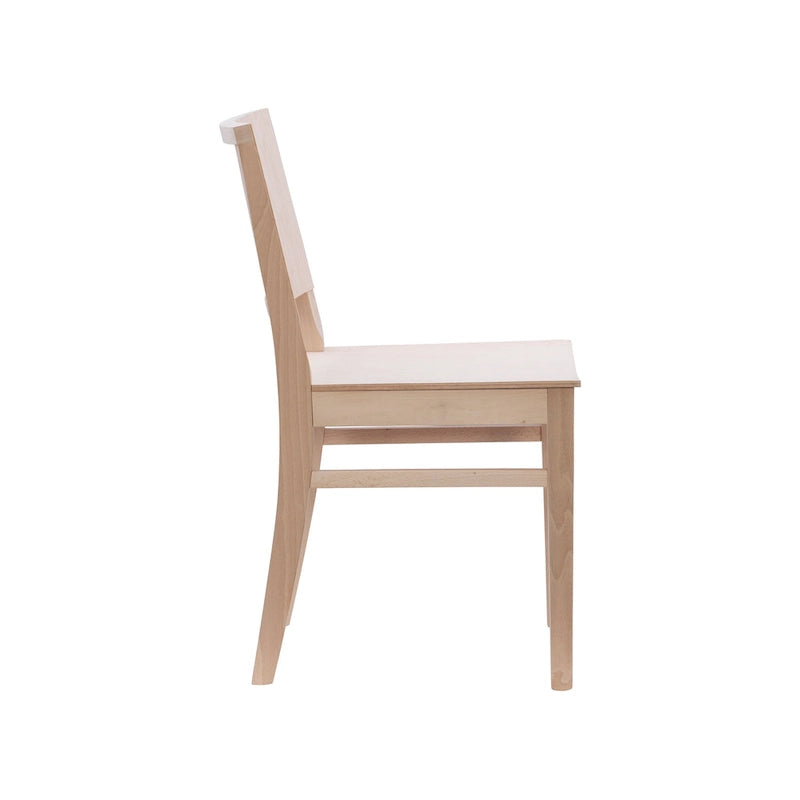 Chaise d'appoint mi-siècle en hêtre massif, lot de 2