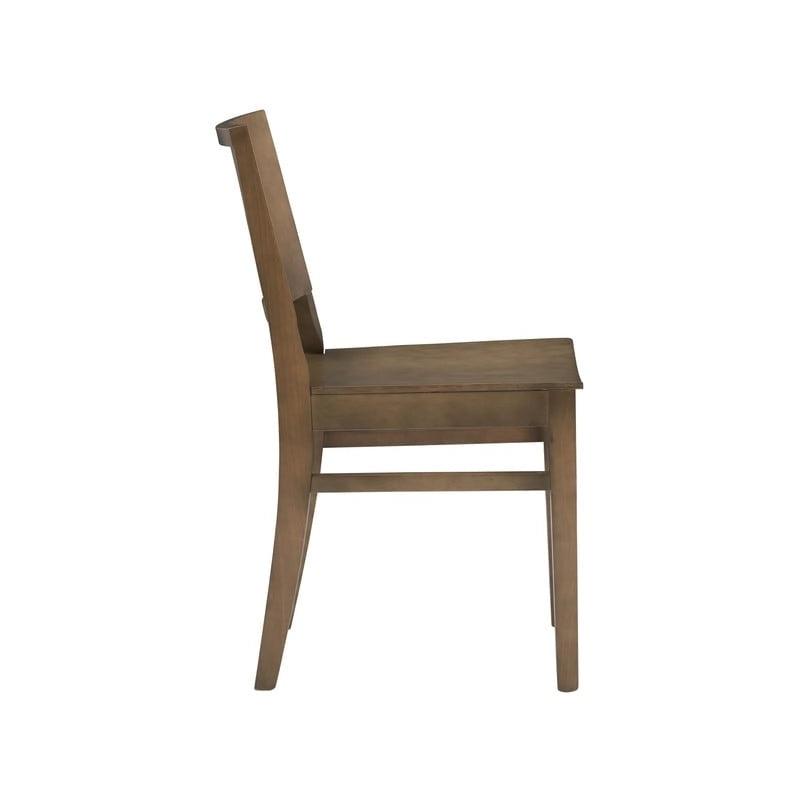 Chaise d'appoint mi-siècle en hêtre massif, lot de 2