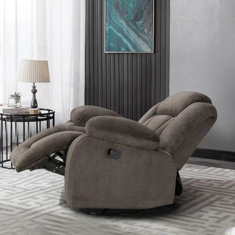 Fauteuil inclinable rembourré à bascule et pivotant