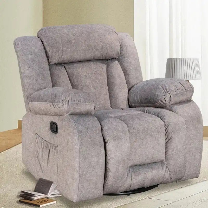 Fauteuil inclinable rembourré à bascule et pivotant