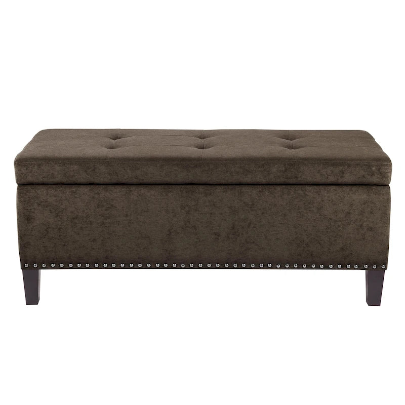 Banc de rangement capitonné à fermeture douce