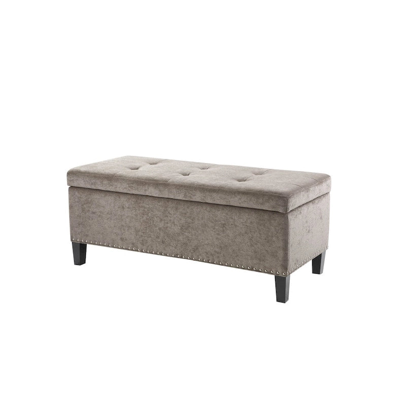 Banc de rangement capitonné à fermeture douce