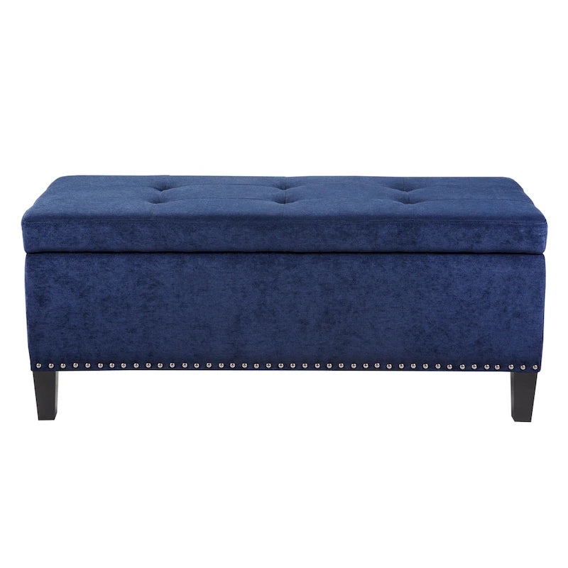 Banc de rangement capitonné à fermeture douce
