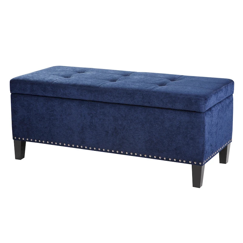 Banc de rangement capitonné à fermeture douce