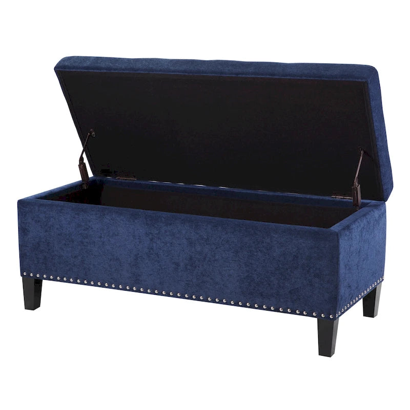 Banc de rangement capitonné à fermeture douce