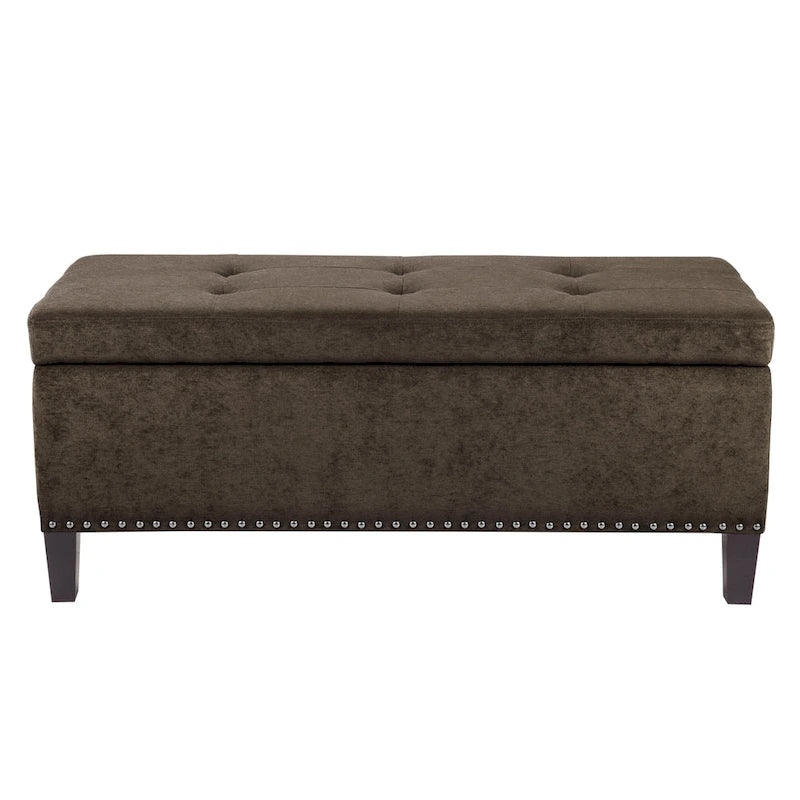 Banc de rangement capitonné à fermeture douce
